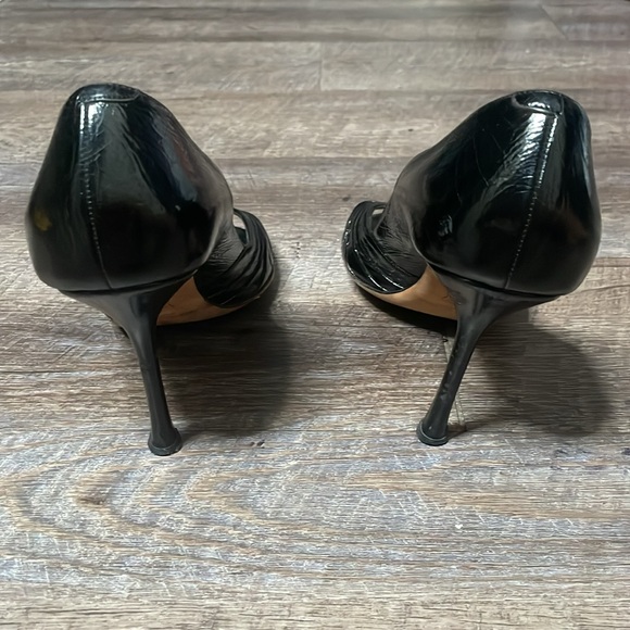 Jimmy Choo leather Peep-Toe Heels - Picture 3 of 9